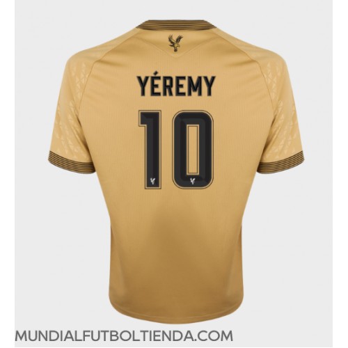 Camiseta Crystal Palace Yeremy Pino #10 Segunda Equipación Replica 2025-26 mangas cortas